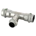 Тройник Viega Sanpress Inox SC-Contur Дн18х15х18 Ру16 нержавеющая сталь, присоединение - пресс, переходной