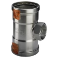 Тройник Viega Sanpress Inox XL SC-Contur Дн108х3/4″х108 Ру16 нержавеющая сталь, присоединение - пресс/внутренняя резьба, переходной