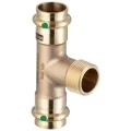 Тройник Viega Sanpress SC-Contur Дн22x3/4″x22 Ру16 бронзовый, присоединение - пресс/наружная резьба, переходной