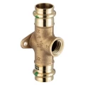 Тройник-водорозетка Viega Sanpress SC-Contur Дн22х1/2″ Ру16 бронзовый, присоединение - пресс/внутренняя резьба
