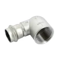 Угольник Viega Sanpress Inox SC-Contur 2314.2 Дн22х1″ Ру16 с разъемным соединением и плоской прокладкой, из нержавеющей стали, 90°, внутренняя резьба / пресс  Угольник Viega Sanpress Inox SC-Contur 2314.2 Дн22х1″ Ру16 с разъемным соединением и плоской прокладкой, из нержавеющей стали, 90°, внутренняя резьба / пресс