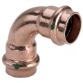 Отвод прессовый Viega 2416 Profipress SC-Contur Дн12 Ру10 двухраструбный, медный, 90°, для медных труб