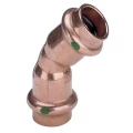 Отвод прессовый Viega 2426 Profipress SC-Contur Дн35 Ру10 двухраструбный, медный, 45°, для медных труб