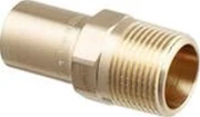 Соединение резьбовое Viega Дн18x1/2″ Ру 16 бронзовый, однораструбный , наружная резьба, Sanpress