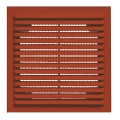 Решетка вентиляционная VIENTO В 190х190мм вытяжная прямоугольная, сетка, материал - АБС-пластик, цвет - коричневый