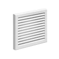 Решетка приточно-вытяжная VIENTO K 160х160мм с фланцем 100мм квадратная, материал - АБС-пластик, цвет - белый