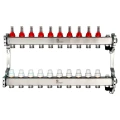 Коллекторная группа Wester MUFS 1″ Ду25 Ру10 выходов 10х3/4″, материал - нержавеющая сталь, с расходомерами  Коллекторная группа Wester MUFS 1″ Ду25 Ру10 выходов 10х3/4″, материал - нержавеющая сталь, с расходомерами