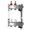 Коллекторная группа Wester MUFS 1″ Ду25 Ру10 выходов 2х3/4″, материал - нержавеющая сталь, с расходомерами 