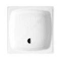 Поддон душевой WHITE WAVE Standart plus 800х800х130 мм стальной эмалированный рифленый квадратный белый