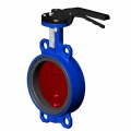 Затвор дисковый поворотный Tecofi VPI 4448-02NI Ду150 Ру16 межфланцевый, корпус - ковкий чугун EN-GJS-500-7, диск - ковкий чугун EN-GJS-500-7, уплотнение - NBR, с рукояткой