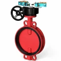 Затвор дисковый поворотный Tecofi VPI 4448R2C-08EP Ду150 Ру16 межфланцевый, корпус - ковкий чугун EN-GJS-500-7, диск - ковкий чугун EN-GJS-500-7, уплотнение - EPDM, c редуктором и концевыми выключателями XCKM115