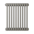 Радиатор стальной трубчатый Zehnder Charleston Retrofit высота 566 мм, трехколончатый, 16 секций, присоединение резьбовое - 1/2″, подключение - боковое, кронштейн в комплекте, теплоотдача - 1416 Вт, цвет - серый