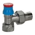 Клапан термостатический Giacomini R401D 1/2″ Ду15 Ру10 угловой, с увеличенным проходом, хромированный, присоединение - внутренняя резьба, корпус - латунь