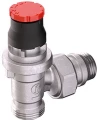 Клапан термостатический Giacomini R411DB 1/2″ Ду15 Ру10 угловой, с автоматическим динамическим регулированием расхода, отвод с герметичной прокладкой, присоединение - внутренняя резьба, корпус - латунь