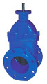 Задвижка чугунная ABRA A40-16-BS080 Ду80 Ру16 30ч939р синяя с голым штоком