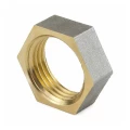Контргайка латунная Aquasfera 9020 Ду15 (1/2″) Ру40 ВР никелированная ГОСТ 32585-2013