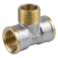 Тройник латунный Aquasfera 9009 Ду15 (1/2″) Ру40 ВР/НР/ВР никель ГОСТ 32585-2013