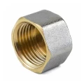 Заглушка латунная Aquasfera 9016 Ду15 (1/2″) Ру40 ВР никелированная ГОСТ 32585-2013