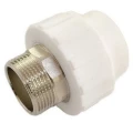 Муфта PPRC комбинированная MeerPlast Дн20x15 Ру25 белая наружная резьба