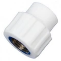 Муфта PPRC комбинированная MeerPlast Дн20x15 Ру25 белая внутренняя резьба