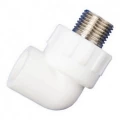 Угольник PPRC белый MeerPlast Дн20x15 Ру25 90гр. наружная резьба
