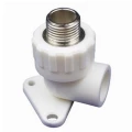 Угольник PPRC белый MeerPlast Дн20x15 Ру25 90гр. наружная резьба, с креплением
