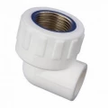 Угольник PPRC белый MeerPlast Дн20x15 Ру25 90гр. внутренняя резьба