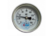 Термометр биметаллический ТБ63 Метер осевой, до 160°С, корпус 63 мм, L=60 мм, присоединение G1/2"