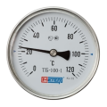 Термометр биметаллический ТБ100 Метер осевой, до 120°С, корпус 100 мм, L=40 мм, присоединение G1/2"