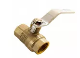 Кран шаровой STI 3/4″ Ду20 Ру40 муфтовый (муфта-муфта) полнопроходной, рычаг, корпус-латунь