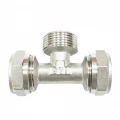 Тройник обжимной латунный STI Ду16х1/2″х16 Ру25, наружная резьба