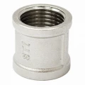 Муфта латунная STI Ду15 (1/2″) Ру16 никелированная, внутренняя резьба