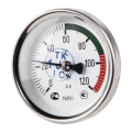 Термометр биметаллический ТБП-Т НПО Юмас осевой, до 160°С, корпус 63 мм, L=50 мм, присоединение G1/2"