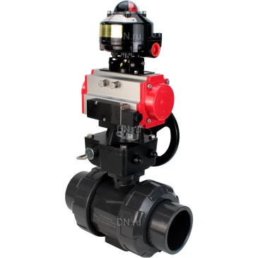Кран шаровой DN.ru BV4242E-FP-GRM-ISO Дн65 Ру10 полнопроходной, корпус - НПВХ, шар - НПВХ, уплотнение - EPDM, с пневмоприводом PA-DA-065, пневмораспределителем 4M310-08 24В, ручным дублером MON1-250-T26-ISO и БКВ APL-510N EX Кран шаровой DN.ru BV4242E-FP-GRM-ISO Дн65 Ру10 полнопроходной, корпус - НПВХ, шар - НПВХ, уплотнение - EPDM, с пневмоприводом PA-DA-065, пневмораспределителем 4M310-08 24В, ручным дублером MON1-250-T26-ISO и БКВ APL-510N EX