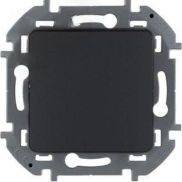 Выключатель одноклавишный Legrand INSPIRIA скрытой установки, номинальный ток - 10 А, степень защиты IP20, цвет - антрацит