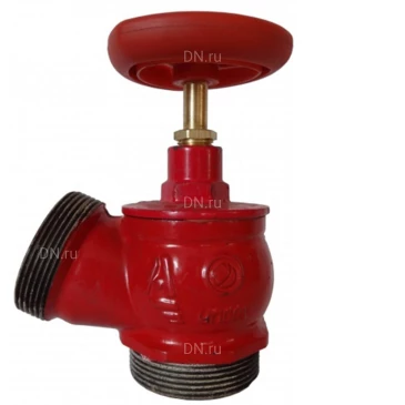 Клапан пожарный Апогей КПЧ 50-2 Ду50 Ру16 угловой 125° цапка-цапка, наружная/наружная резьба, чугун