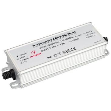 Блок питания Arlight ARPV ARPV-24200-A1 200 Вт, 8.3 А, 24 В, для светодиодных лент, IP67