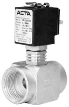 Клапан электромагнитный АСТА ЭСК 275 1″ Ду25 проходное сечение 7 мм Ру5 НЗ прямого действия латунный, уплотнение плунжера - Viton, 230 В
