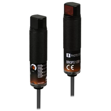 Датчик фотоэлектрический Autonics BRQPS10M-TDTA на пересечение луча, NPN-выход с открытым коллектором, кабель диам. 4мм дл. 2м, 10-30В, IP67, красный LED (660нм), расстояние срабатывания - 10м, положение датчика - боковое, материал корпуса - пластик Датчик фотоэлектрический Autonics BRQPS10M-TDTA на пересечение луча, NPN-выход с открытым коллектором, кабель диам. 4мм дл. 2м, 10-30В, IP67, красный LED (660нм), расстояние срабатывания - 10м, положение датчика - боковое, материал корпуса - пластик