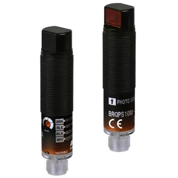 Датчик фотоэлектрический Autonics BRQPS10M-TDTA-C на пересечение луча, NPN-выход с открытым коллектором, разъём М12, 10-30В, IP67, красный LED (660нм), расстояние срабатывания - 10м, положение датчика - боковое, материал корпуса - пластик Датчик фотоэлектрический Autonics BRQPS10M-TDTA-C на пересечение луча, NPN-выход с открытым коллектором, разъём М12, 10-30В, IP67, красный LED (660нм), расстояние срабатывания - 10м, положение датчика - боковое, материал корпуса - пластик