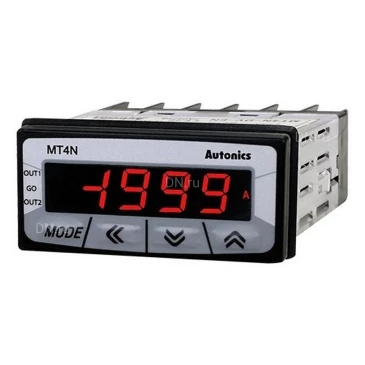Мультиметр Autonics MT4N-AA-4N переменный ток, 24х48мм, 4-разрядный индикатор, отображаемый диапазон от -1999 до 9999, вход 0-5A, индикатор, 100-240В