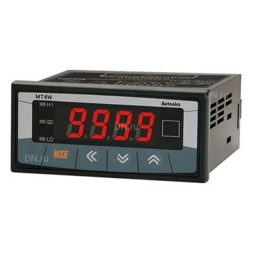Мультиметр Autonics MT4W-DA-49 постоянный ток, 96х48мм, 4-разрядный индикатор, отображаемый диапазон от -1999 до 9999, вход 0-5A, выход 3PNP, RS485, 100-240В