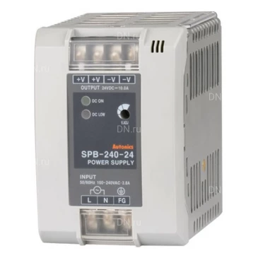 Источник питания Autonics SPB-180-24 импульсный, выходное напряжение 24В, выходная мощность 180Вт, на DIN-рейку, 7.5А, 100-240В