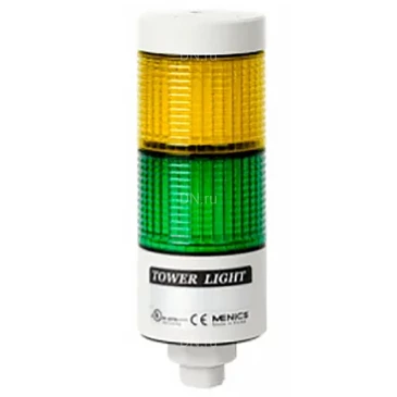 Колонна светосигнальная Autonics PTE-LC-202-YG диаметр - 56мм, основание корпуса - 37мм, постоянное свечение, цвет - жёлтый/зелёный, 24В, IP65 Колонна светосигнальная Autonics PTE-LC-202-YG диаметр - 56мм, основание корпуса - 37мм, постоянное свечение, цвет - жёлтый/зелёный, 24В, IP65