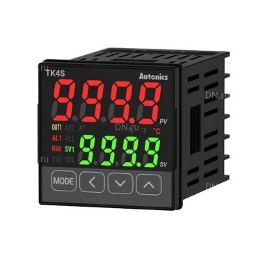 Контроллер температурный Autonics TK4S-R4SR 4-разрядный, ПИД-регулятор, управляющий выход 1 ТТР, выход аварийной сигнализации, 4-20мА, 100-240В, IP65