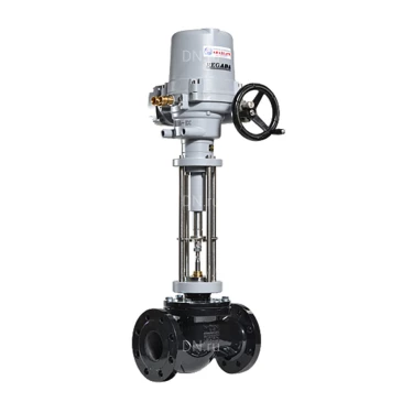 Клапан запорно-регулирующий Авангард КЗР 25ч945п Ду300 Ру16 односедельный неразгруженный, присоединение - фланцевое, корпус - чугун СЧ20, уплотнение - фторопласт-4, электропривод ПЭП-САЗ-2-40000 (стандарт-2)