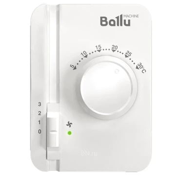 Пульт управления Ballu BRC-W, корпус - пластик, диапазон настройки температуры - от 5 до 35°С