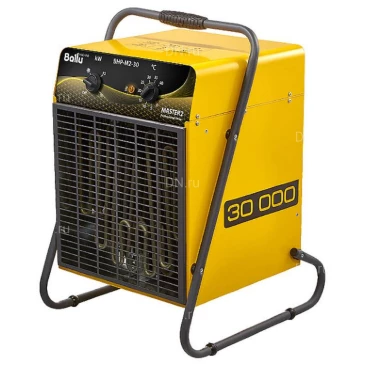 Тепловентилятор Ballu BHP-M2-30 ТЭН, мощность - 30кВт, площадь - 300м2, производительность - 2400м3/час, IP24, нагрев воздуха - 37°С