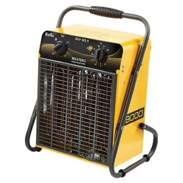 Тепловентилятор Ballu BHP-M2-9 ТЭН, мощность - 9кВт, площадь - 90м2, производительность - 850м3/час, IP24, нагрев воздуха - 32°С