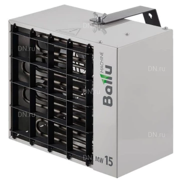 Тепловентилятор Ballu BHP-MW-15 ТЭН, подвесной, мощность - 15кВт, площадь - 150м2, производительность - 1700м3/час, IP10, нагрев воздуха - 30°С